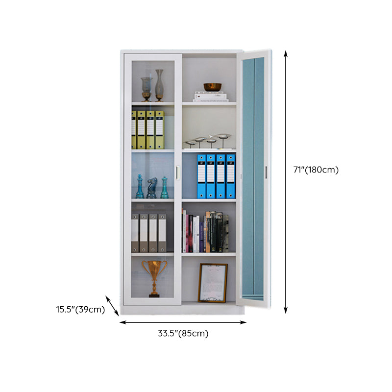 Glass File Cabinet Contemporary Storage Shelves Locking File Cabinet Clearhalo 'Filing Cabinets' 'filling_cabinets' 'furn' 'furn_filling_cabinets' 'Furniture' 'Office Furniture' 7754412