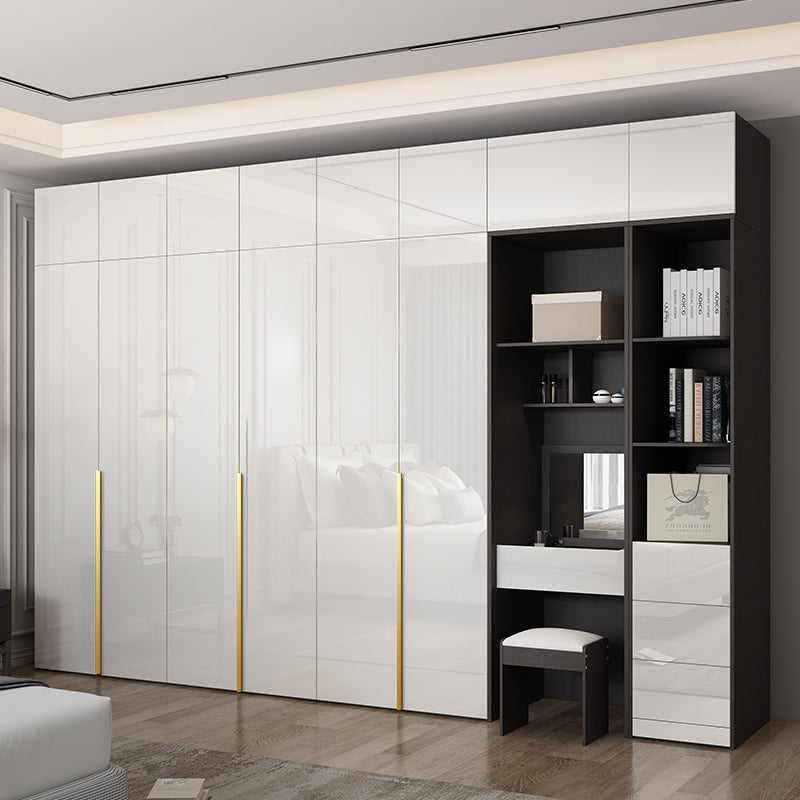 Scharnierende garderobe kast met kledingstaaf moderne opbergkast