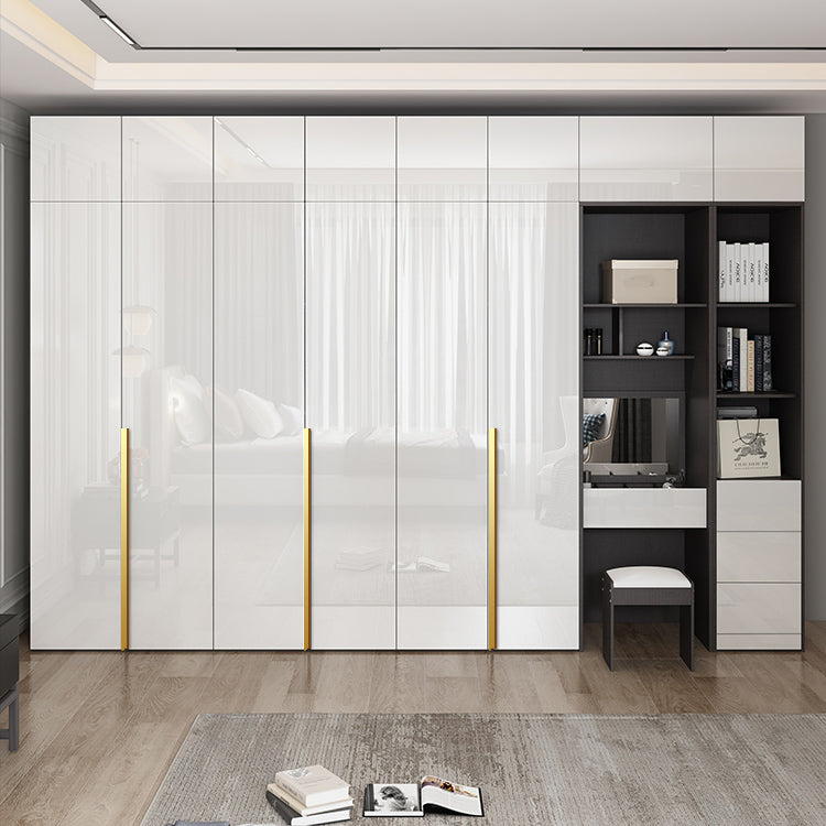 Scharnierende garderobe kast met kledingstaaf moderne opbergkast