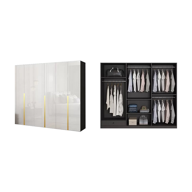 Scharnierende garderobe kast met kledingstaaf moderne opbergkast