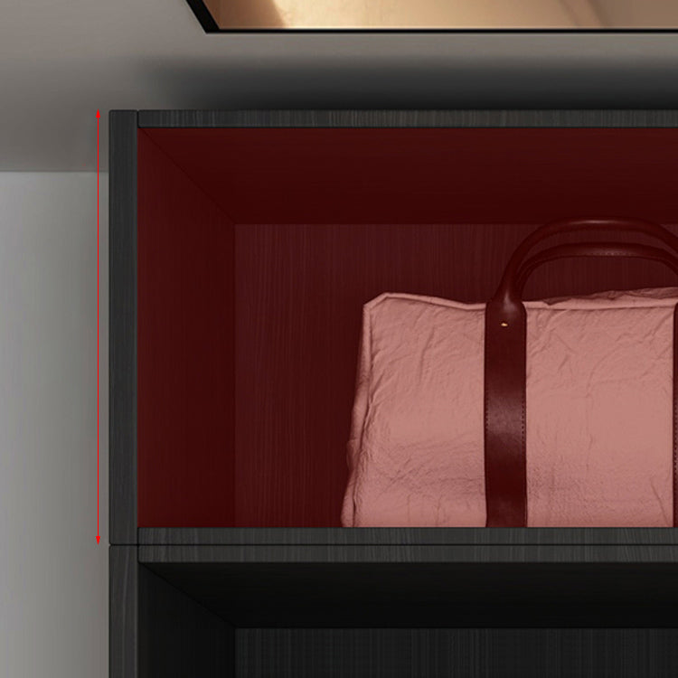 Scharnierende garderobe kast met kledingstaaf moderne opbergkast