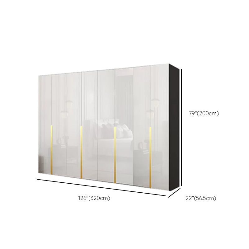 Scharnierende garderobe kast met kledingstaaf moderne opbergkast