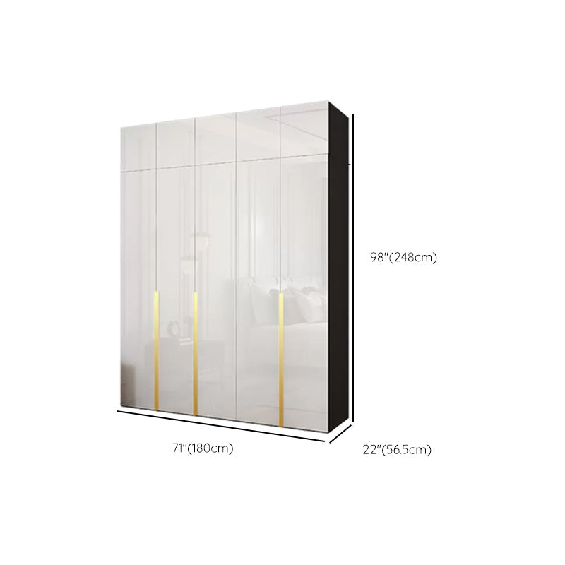 Scharnierende garderobe kast met kledingstaaf moderne opbergkast