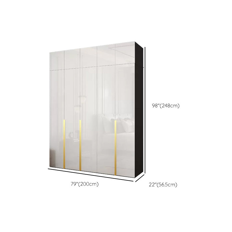 Scharnierende garderobe kast met kledingstaaf moderne opbergkast