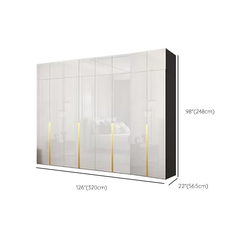 Scharnierende garderobe kast met kledingstaaf moderne opbergkast