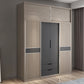 Sliding Contemporary Wardrobe Armoire Wooden Storage Cabinet with Shelves