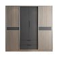 Sliding Contemporary Wardrobe Armoire Wooden Storage Cabinet with Shelves