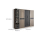 Sliding Contemporary Wardrobe Armoire Wooden Storage Cabinet with Shelves
