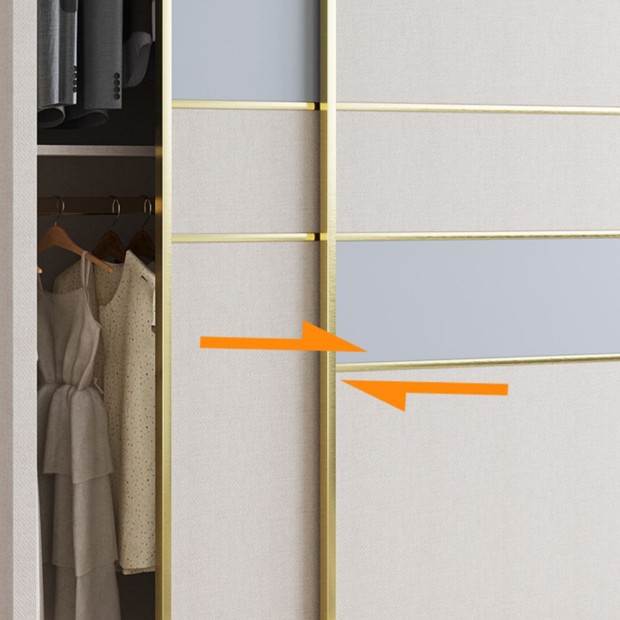 Sliding Wardrobe Closet with Shelves Contemporary Wardrobe Cabinet Clearhalo 'Armoires & Wardrobes' 'armoires_wardrobes' 'Bedroom Furniture' 'furn' 'furn_armoires_wardrobes' 'Furniture' 7754529