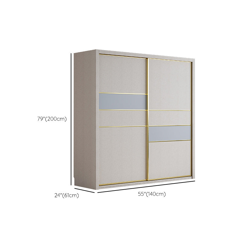 Sliding Wardrobe Closet with Shelves Contemporary Wardrobe Cabinet Clearhalo 'Armoires & Wardrobes' 'armoires_wardrobes' 'Bedroom Furniture' 'furn' 'furn_armoires_wardrobes' 'Furniture' 7754535