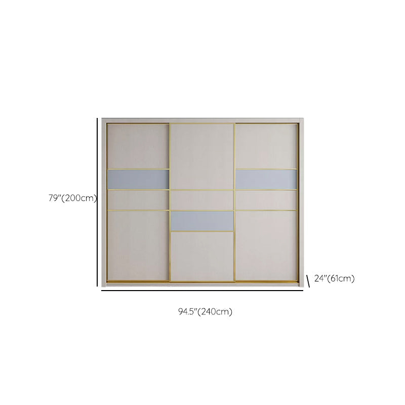 Sliding Wardrobe Closet with Shelves Contemporary Wardrobe Cabinet Clearhalo 'Armoires & Wardrobes' 'armoires_wardrobes' 'Bedroom Furniture' 'furn' 'furn_armoires_wardrobes' 'Furniture' 7754540