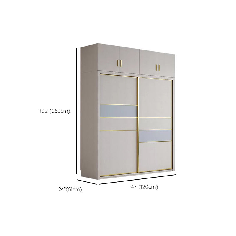 Sliding Wardrobe Closet with Shelves Contemporary Wardrobe Cabinet Clearhalo 'Armoires & Wardrobes' 'armoires_wardrobes' 'Bedroom Furniture' 'furn' 'furn_armoires_wardrobes' 'Furniture' 7754541