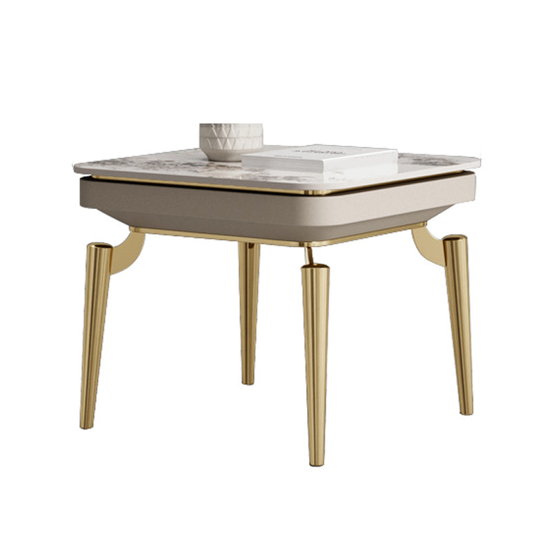 19.7 inch Tall Side Table 4 Legs Base Type Slate Nesting Tables Gold 1 Clearhalo 'Coffee & Accent Tables' 'End & Side Tables' 'end_side_tables' 'furn' 'furn_end_side_tables' 'Furniture' 'Living Room Furniture' 7756763