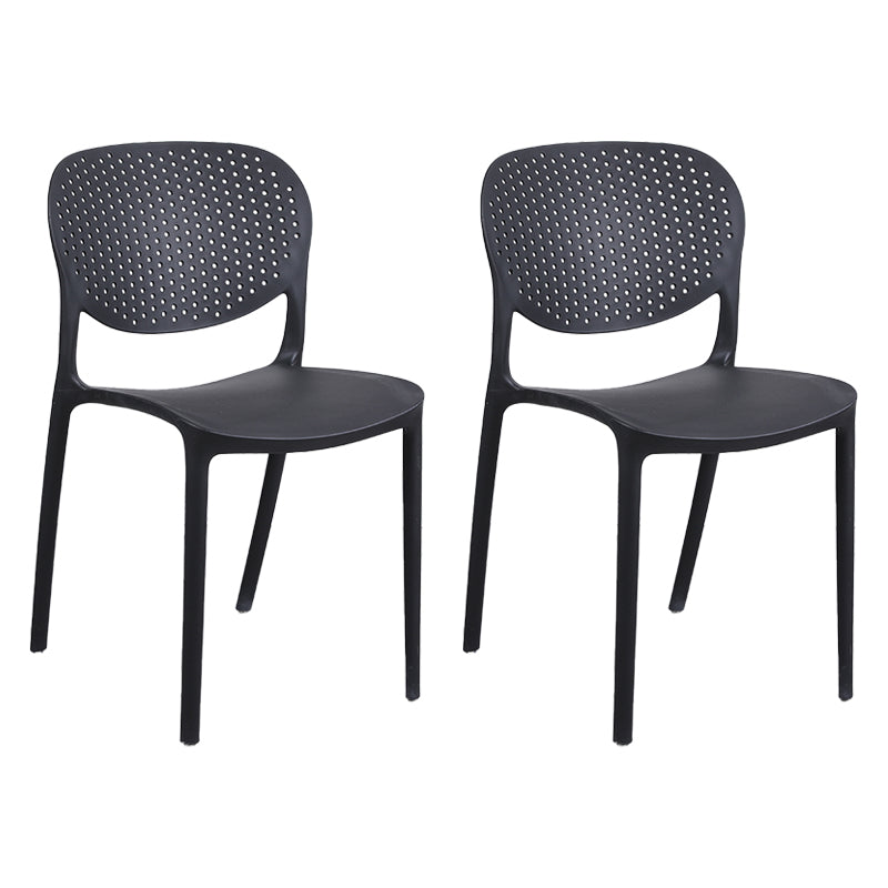 Chaise latéral d'empilement en plastique de style moderne