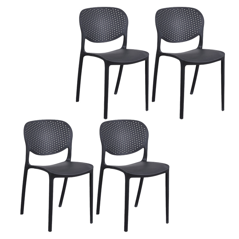 Chaise latéral d'empilement en plastique de style moderne