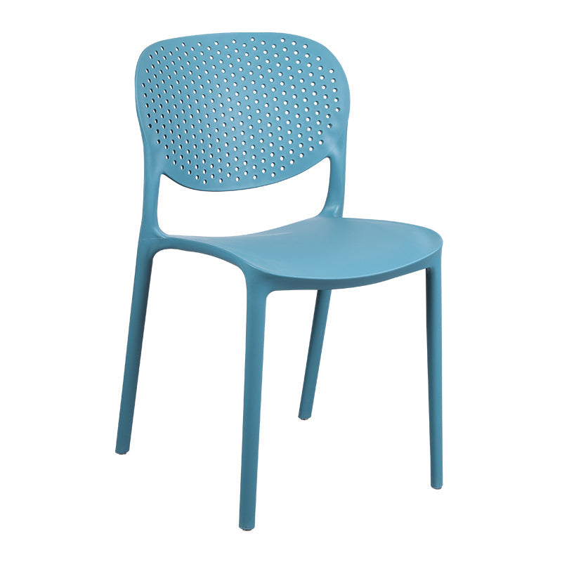 Chaise latéral d'empilement en plastique de style moderne