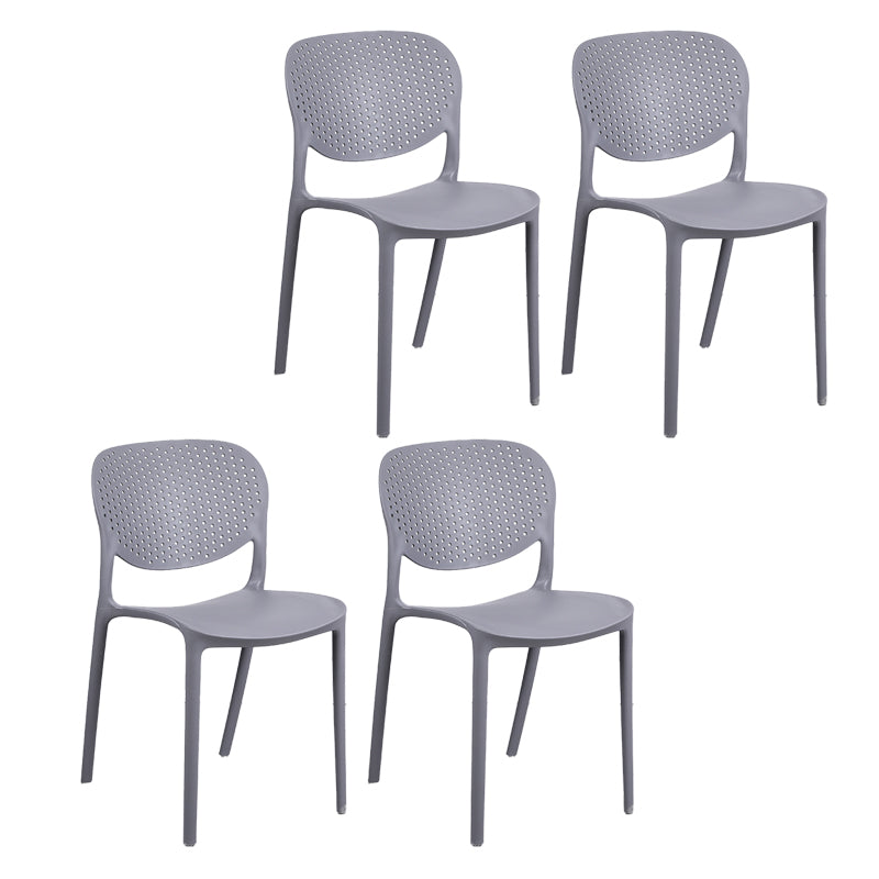 Chaise latéral d'empilement en plastique de style moderne