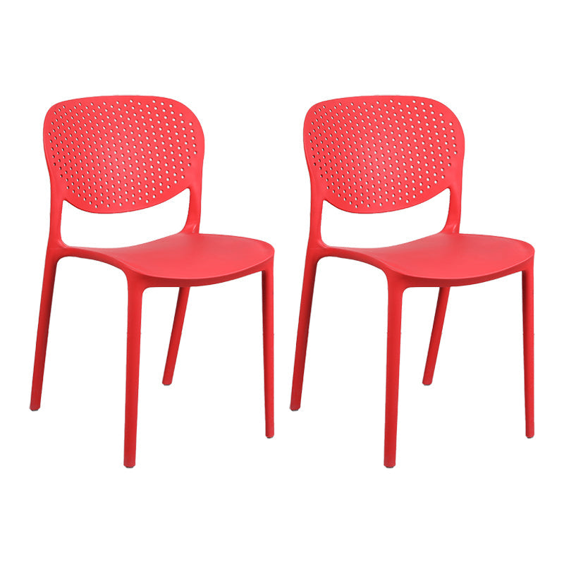 Chaise latéral d'empilement en plastique de style moderne