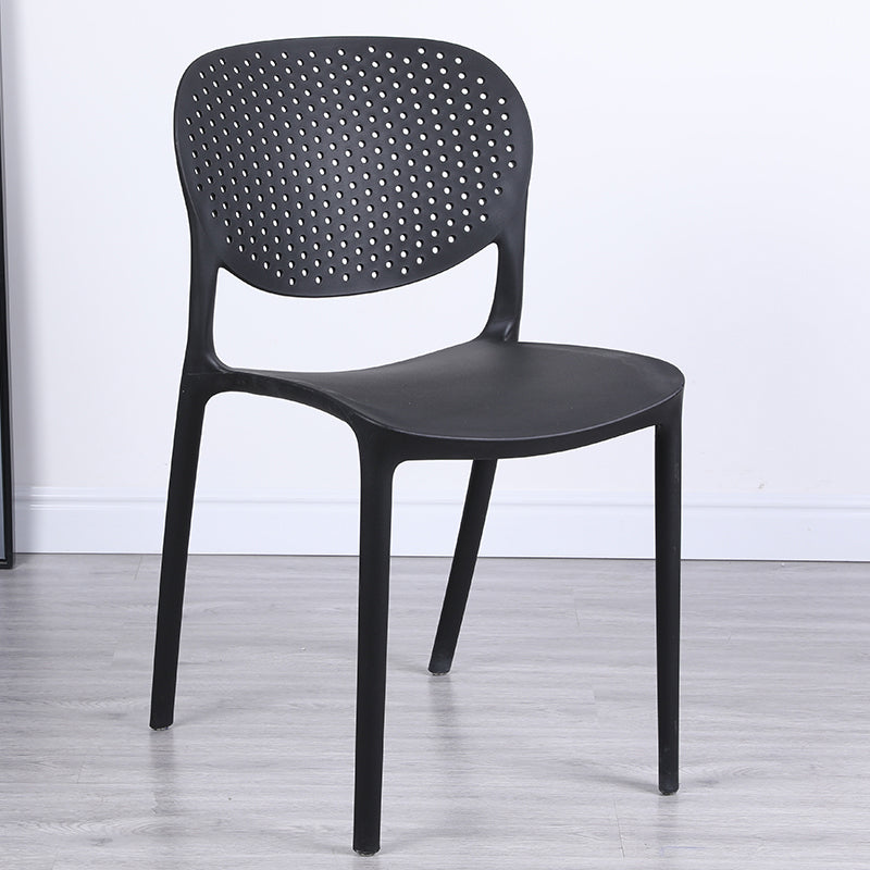 Chaise latéral d'empilement en plastique de style moderne
