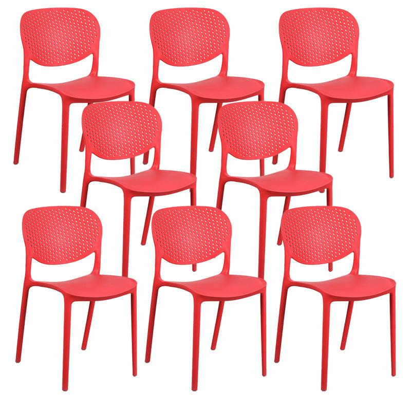 Chaise latéral d'empilement en plastique de style moderne