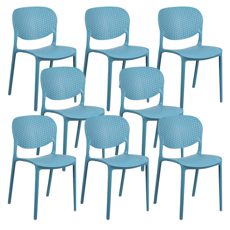 Chaise latéral d'empilement en plastique de style moderne