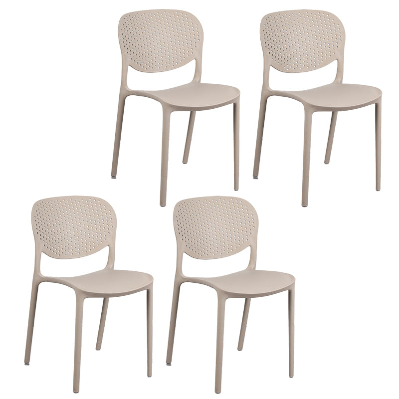 Chaise latéral d'empilement en plastique de style moderne