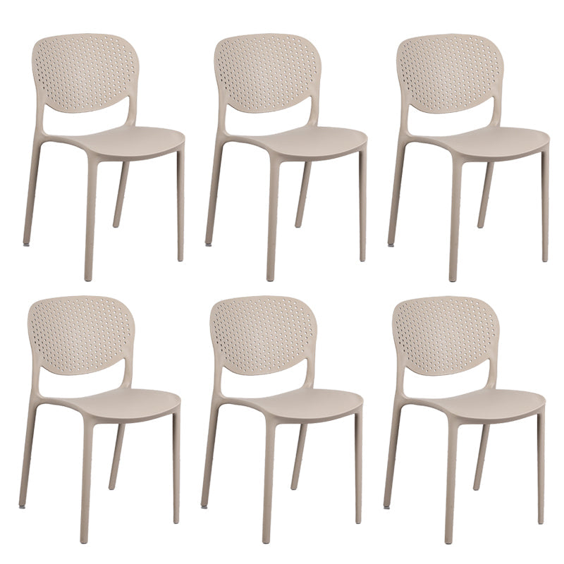 Chaise latéral d'empilement en plastique de style moderne