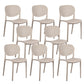 Chaise latéral d'empilement en plastique de style moderne