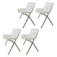 Chaise latéral d'empilement en plastique de style moderne chaise sans bras avec des jambes chromées