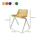 Chaise latéral d'empilement en plastique de style moderne chaise sans bras avec des jambes chromées
