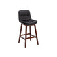 Contemporary Solid Wood Legs Faux Leather Indoor Counter Stools with Cushion Clearhalo 'Bar Furniture' 'Bar Stools' 'bar_stools' 'furn' 'furn_bar_stools' 'Furniture' 'Kitchen & Dining Furniture' 7756975