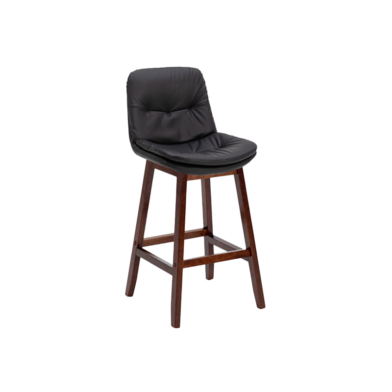Contemporary Solid Wood Legs Faux Leather Indoor Counter Stools with Cushion Clearhalo 'Bar Furniture' 'Bar Stools' 'bar_stools' 'furn' 'furn_bar_stools' 'Furniture' 'Kitchen & Dining Furniture' 7756975