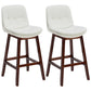 Contemporary Solid Wood Legs Faux Leather Indoor Counter Stools with Cushion White Brown 2 Piece Set Clearhalo 'Bar Furniture' 'Bar Stools' 'bar_stools' 'furn' 'furn_bar_stools' 'Furniture' 'Kitchen & Dining Furniture' 7756988