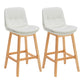Contemporary Solid Wood Legs Faux Leather Indoor Counter Stools with Cushion White Natural 2 Piece Set Clearhalo 'Bar Furniture' 'Bar Stools' 'bar_stools' 'furn' 'furn_bar_stools' 'Furniture' 'Kitchen & Dining Furniture' 7757018