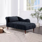 Traditional One Armed Chaise Flared Arms with Legs for Living Room Black Left-Arm Chaise Clearhalo 'Chairs & Seating' 'Chaise Lounge' 'chaise_lounge' 'furn' 'furn_chaise_lounge' 'Furniture' 'Living Room Furniture' 7761695