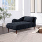 Traditional One Armed Chaise Flared Arms with Legs for Living Room Black Right-Arm Chaise Clearhalo 'Chairs & Seating' 'Chaise Lounge' 'chaise_lounge' 'furn' 'furn_chaise_lounge' 'Furniture' 'Living Room Furniture' 7761696