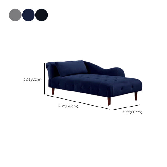 Traditional One Armed Chaise Flared Arms with Legs for Living Room Clearhalo 'Chairs & Seating' 'Chaise Lounge' 'chaise_lounge' 'furn' 'furn_chaise_lounge' 'Furniture' 'Living Room Furniture' 7761697