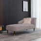 Chaise contemporaine à un bras, bras ronds, pied-de-poule pour le salon