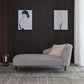 Chaise contemporaine à un bras, bras ronds, pied-de-poule pour le salon