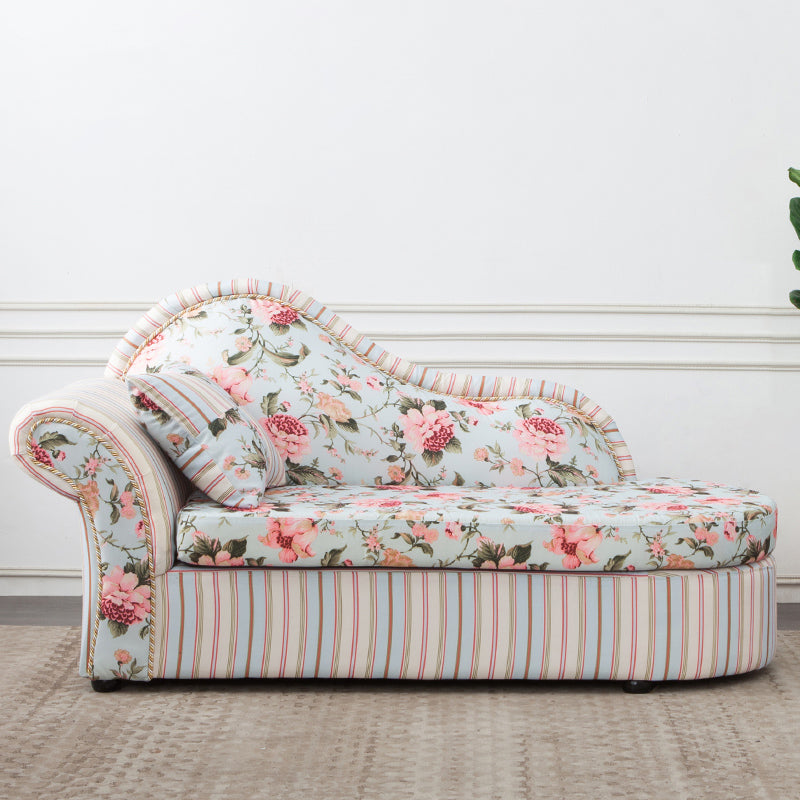 Contemporary One Armed Wooden Chaise Flared Arms for Living Room Clearhalo 'Chairs & Seating' 'Chaise Lounge' 'chaise_lounge' 'furn' 'furn_chaise_lounge' 'Furniture' 'Living Room Furniture' 7761734