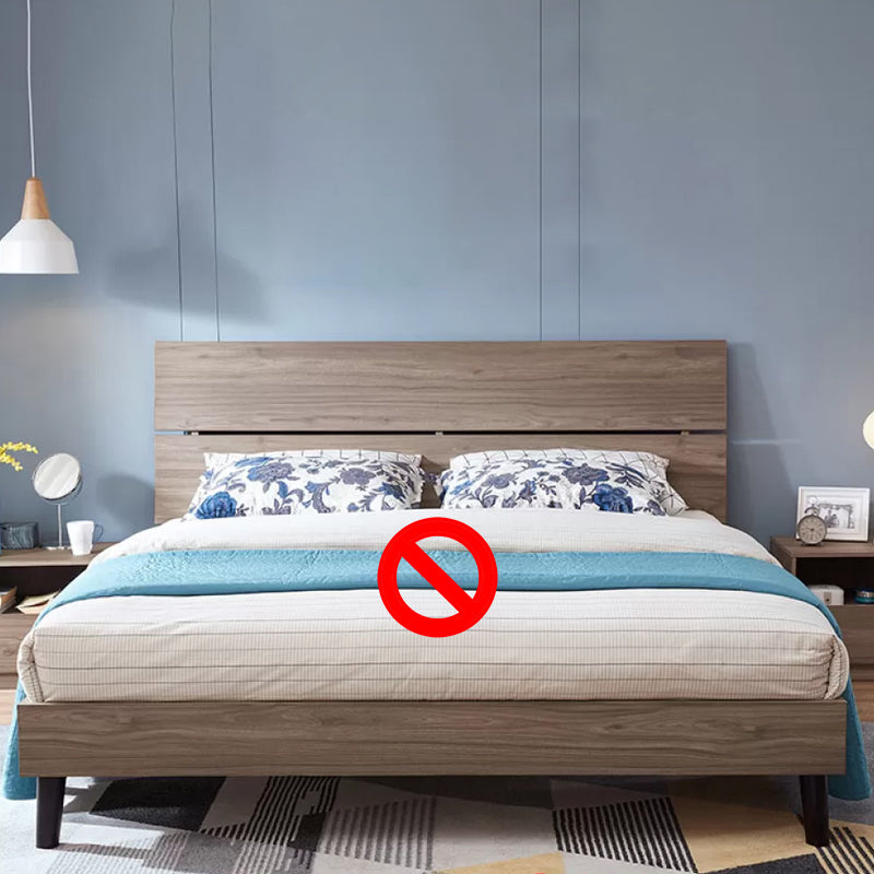 Le lit de haut niveau 42.12 "avec matelas de tête de lit inclus en bois