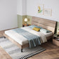 42.12" High Standard Bed with Headboard Mattress Included Wood