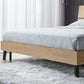 42.12" High Standard Bed with Headboard Mattress Included Wood