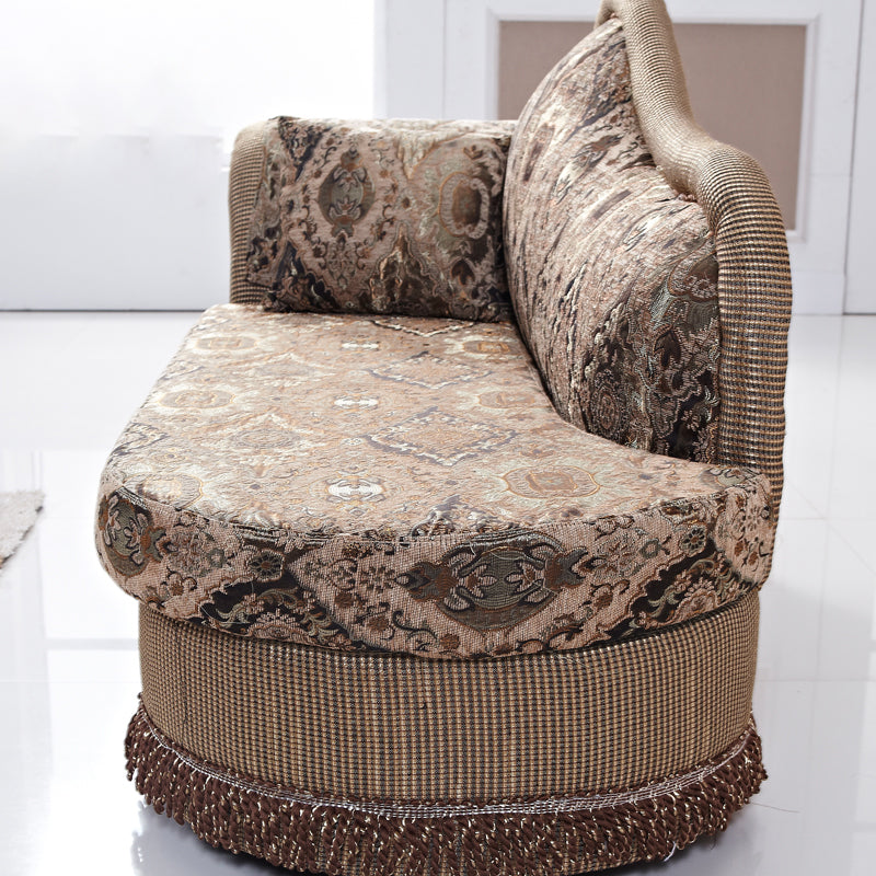 Traditional One Armed Wooden Chaise Flared Arms for Living Room Clearhalo 'Chairs & Seating' 'Chaise Lounge' 'chaise_lounge' 'furn' 'furn_chaise_lounge' 'Furniture' 'Living Room Furniture' 7761758