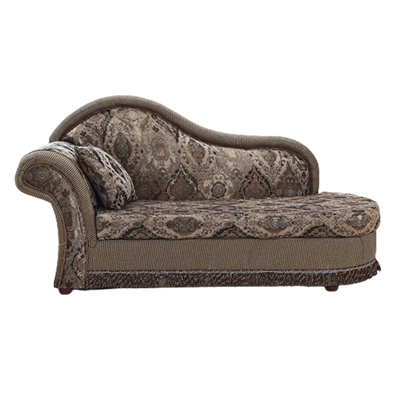 Traditional One Armed Wooden Chaise Flared Arms for Living Room Clearhalo 'Chairs & Seating' 'Chaise Lounge' 'chaise_lounge' 'furn' 'furn_chaise_lounge' 'Furniture' 'Living Room Furniture' 7761760