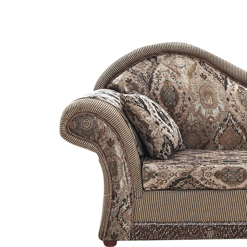 Traditional One Armed Wooden Chaise Flared Arms for Living Room Clearhalo 'Chairs & Seating' 'Chaise Lounge' 'chaise_lounge' 'furn' 'furn_chaise_lounge' 'Furniture' 'Living Room Furniture' 7761764