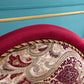 Chaise traditionnelle en bois à un bras, bras évasés rouges pour le salon