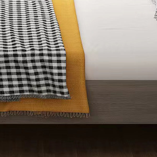 36,61 "Hoch -Standard -Bett mit Kopfteil Grau Massivholz Matratze enthalten