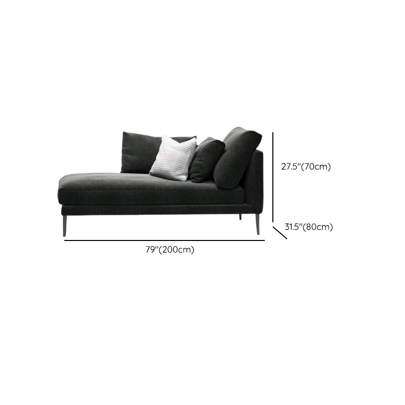 Noir contemporain avec bras chaise outrière en bois haut les bras pour le salon de la chambre