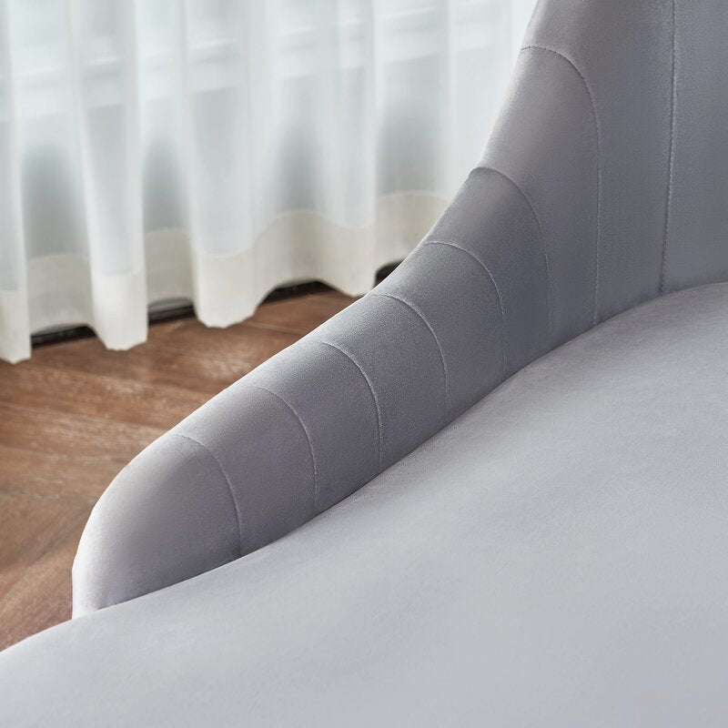 Glam with Arms Solid Color Chaise Round Arms for Bedroom Living Room Clearhalo 'Chairs & Seating' 'Chaise Lounge' 'chaise_lounge' 'furn' 'furn_chaise_lounge' 'Furniture' 'Living Room Furniture' 7761941